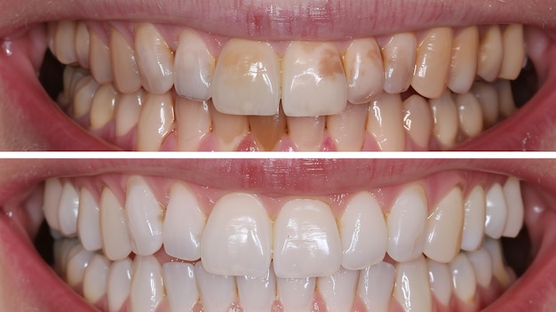 dental transformation showcasing the process