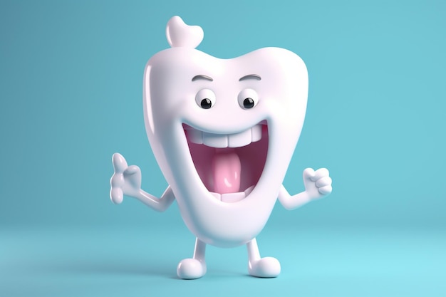 Dentist dentistry tooth smiling dental care blue child hygiene smile Generative AI