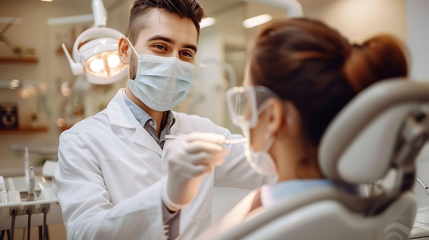 Dentist explaining the importance of regular dental checkups