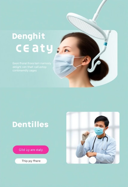 Photo dentist and health care social media and banner template