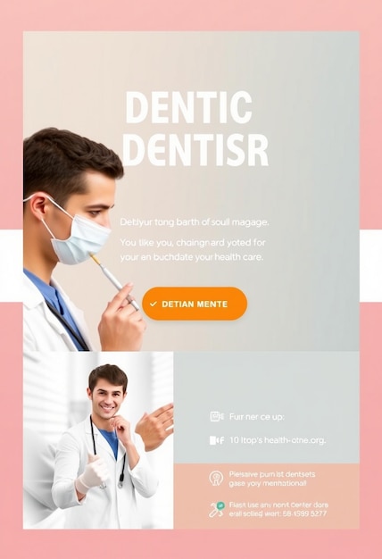 Photo dentist and health care social media and banner template