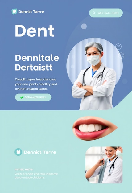 Photo dentist and health care social media and banner template