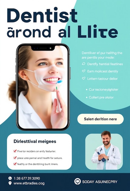 Photo dentist and health care social media and banner template