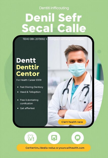 Photo dentist and health care social media and banner template