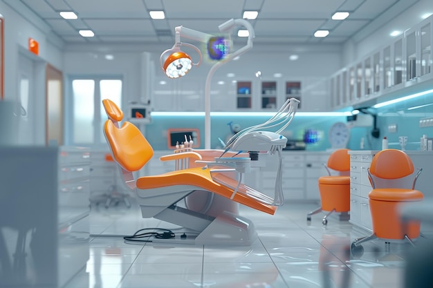 Photo dentist in hospital office generative ai