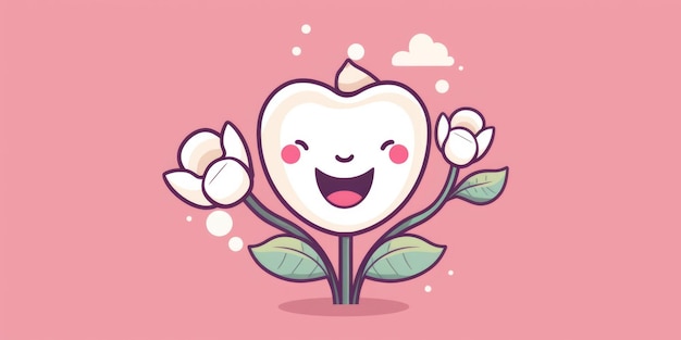 Dentist mascot for a company logo line art Generative AI