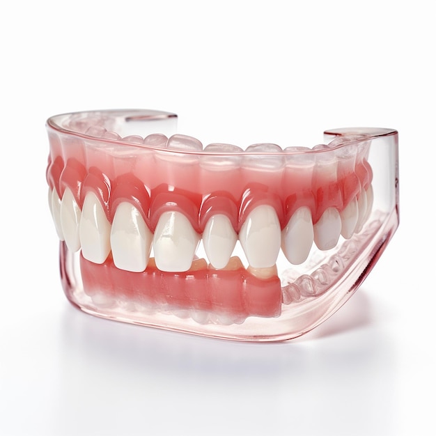 Denture Close Up Teeth Model White Teeth 3d Render