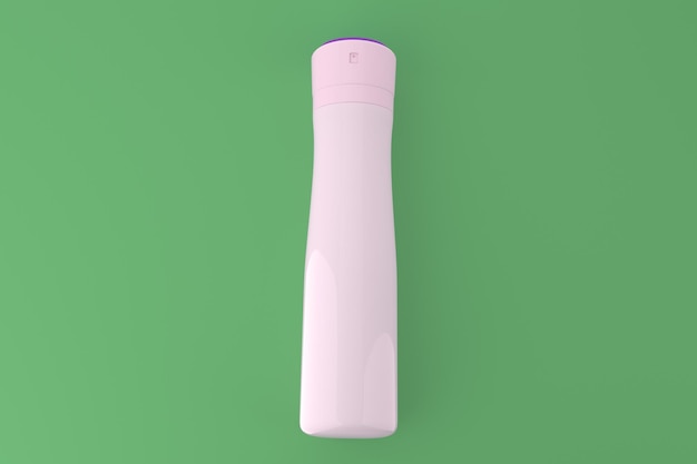 Deodorant Front Side Isolated In Green Background