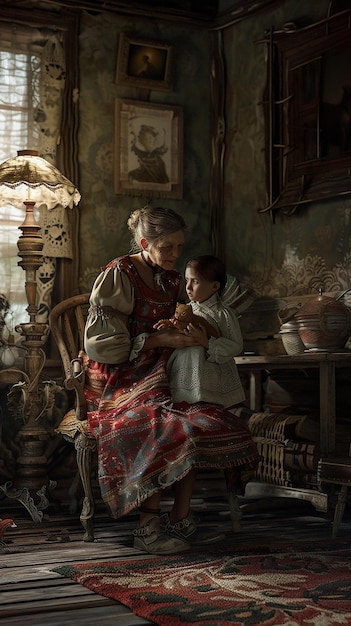 depict the little girls dependence and love for her grandmother