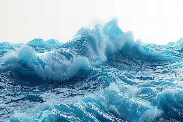 Depicting a blue water background with waves and an underwater view isolated on white in a high res