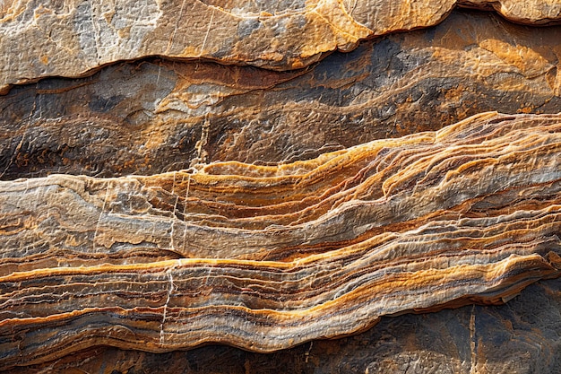 Depicting a closeup of a polished sandstone surface detailed texture warm brown tones natural sun