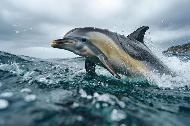 Depicting a dolphin leaping out of the water sony alpha a iii focusing on motion and grace in mari