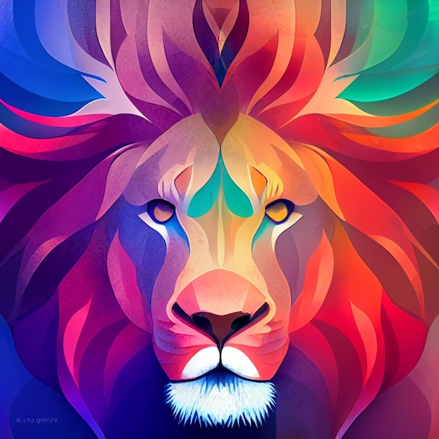 Depicting lion abstract app icon