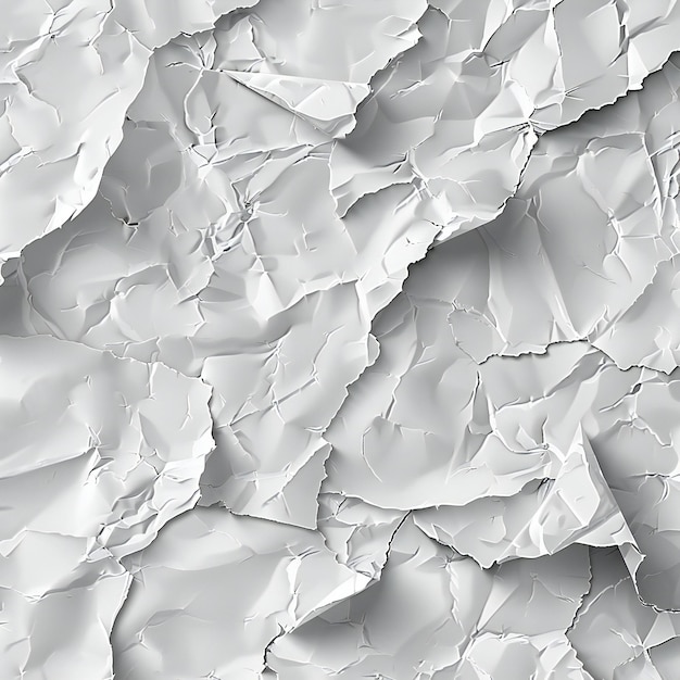 Depicting white crumpled paper texture background white paper sheet background with copy space for