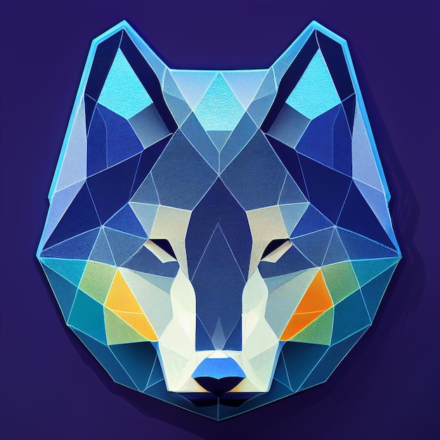 Depicting wolf abstract app icon