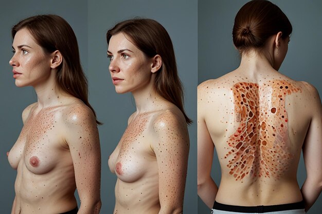 Photo depictions of psoriasis flareups and skin care solutions