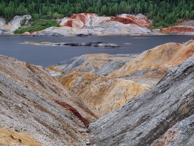 A deposit of refractory clay A quarry for the extraction of natural resources