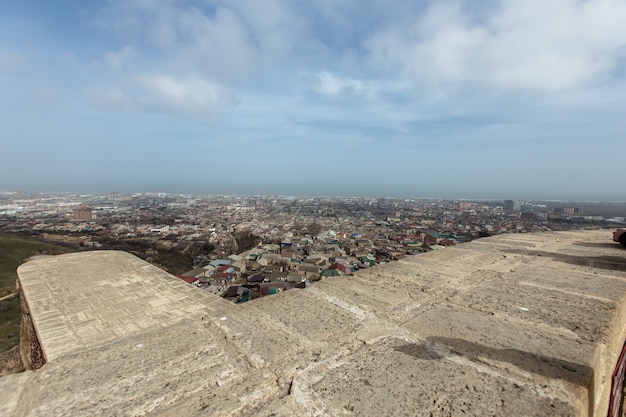 The Derbent fortress. Ancient city of Derbent. Historical sights of the Caucasus. republic of dagestan