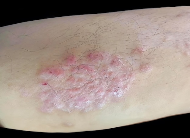 Photo dermatophytosis also known as tinea and ringworm a fungal infection of the skin