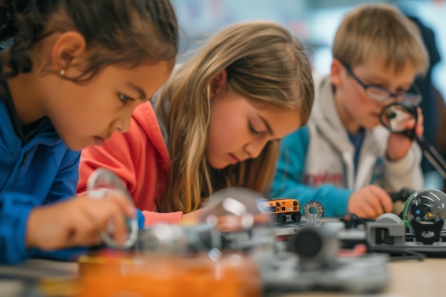 Description Explore the vibrant classroom for robotics where students delve into technology and