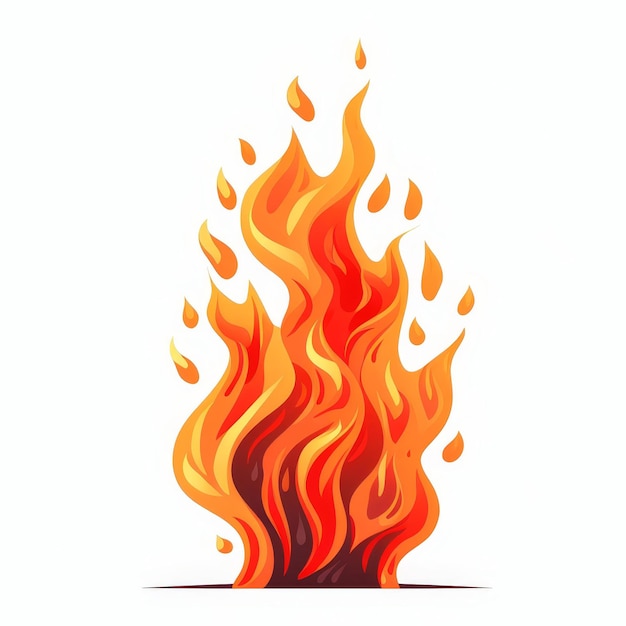 Description Flat style gas fire flame vector illustration ideal for graphic use