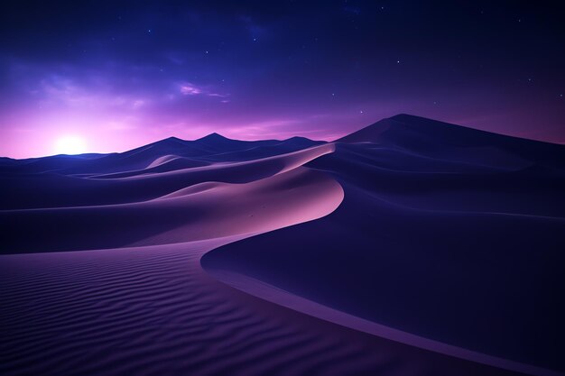 desert by night AI generated