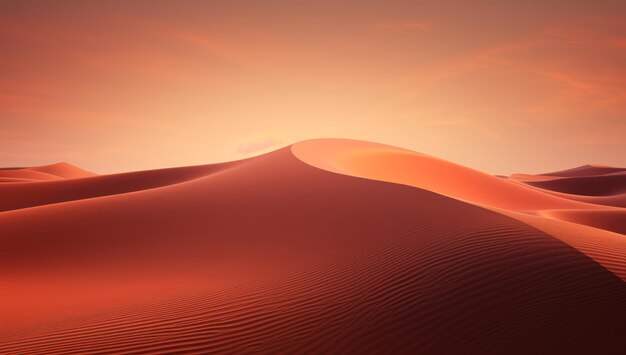 Desert dunes at sunset nature landscape