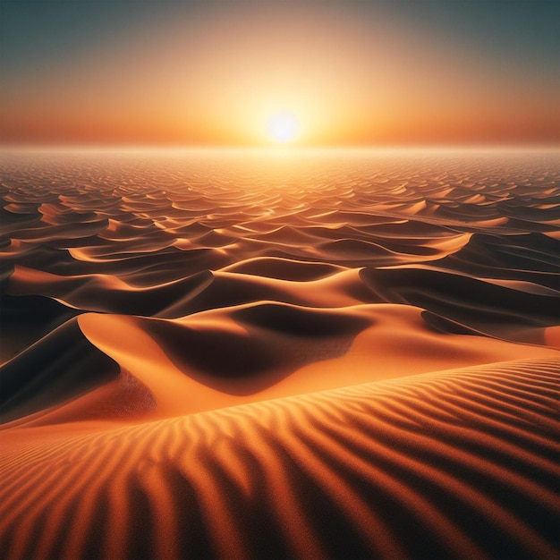 desert dunes at sunset