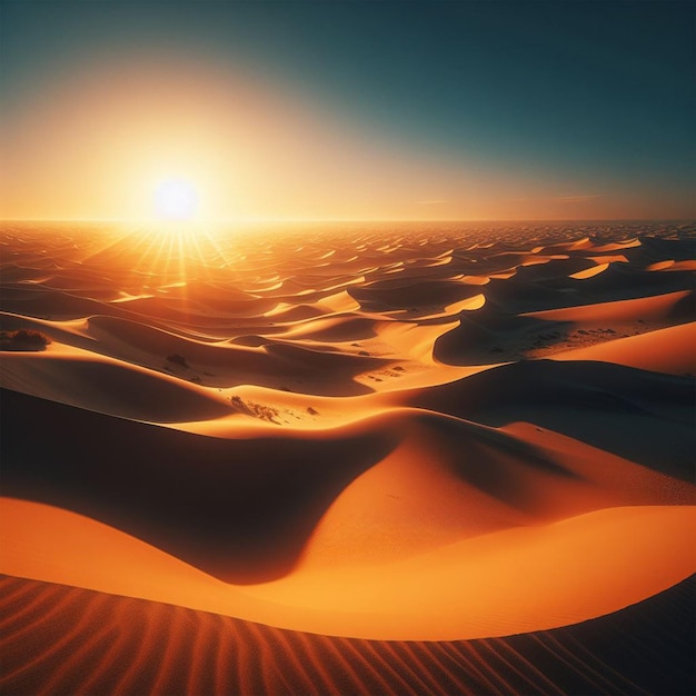 desert dunes at sunset