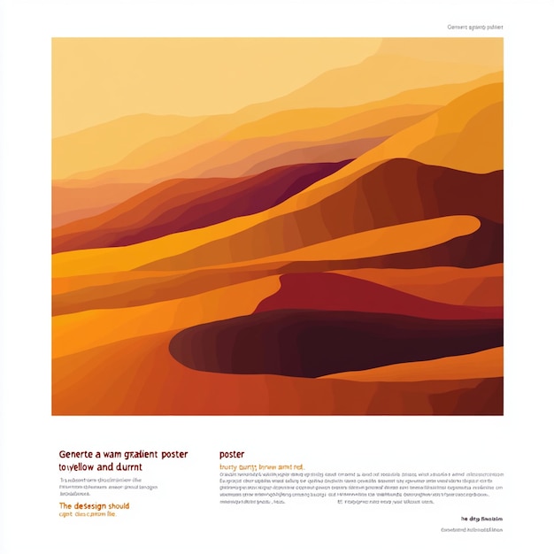 Photo desert gradient poster