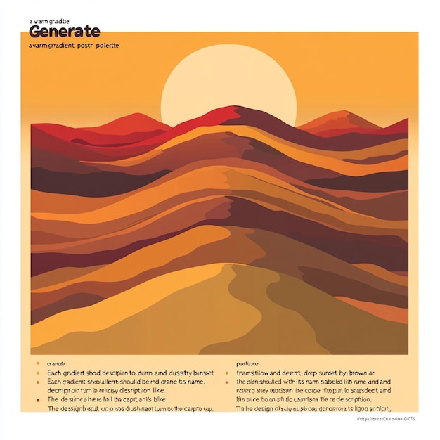 Photo desert gradient poster