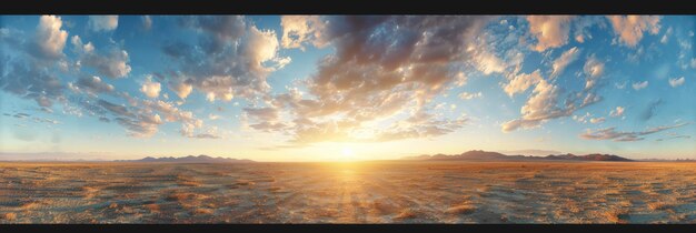 Photo desert hdr sunset panorama of desert landscape with equirectangular projection spherical sky 3d