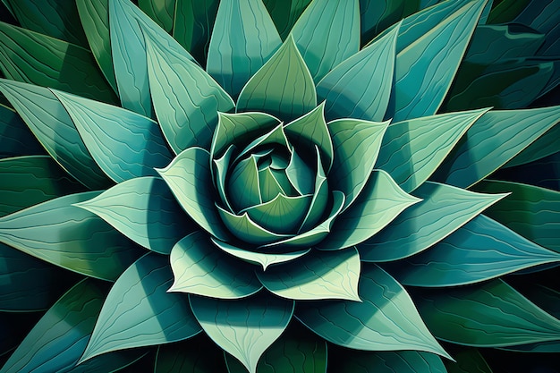 Desert Jewel Captivating Agave Plant Thriving under Blue Sky