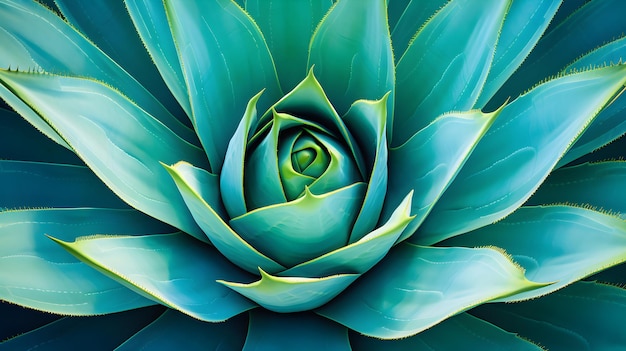 Desert Jewel Captivating Agave Plant Thriving under Blue Sky