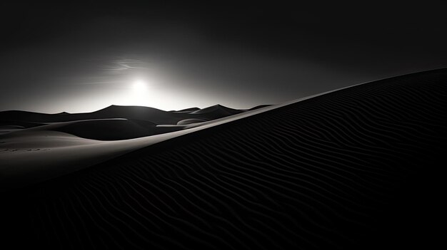 Photo desert landscape dark