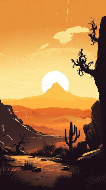 Desert Landscape Poster