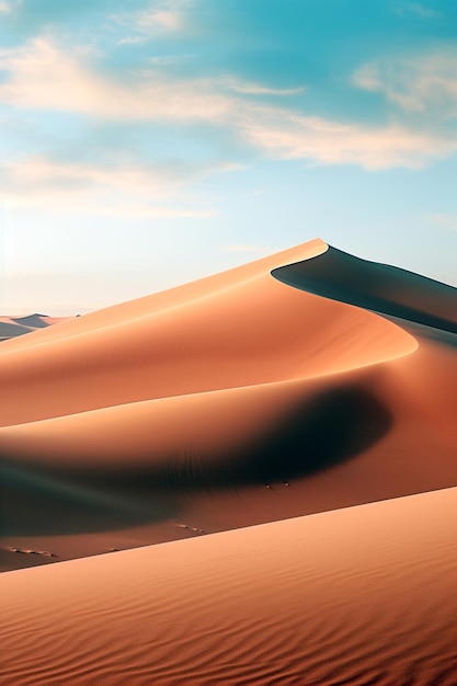 Desert landscape sand dunes