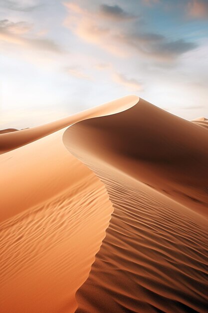 Desert landscape sand dunes