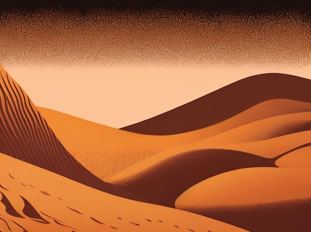 Photo desert landscape with highly detailed grains of sand