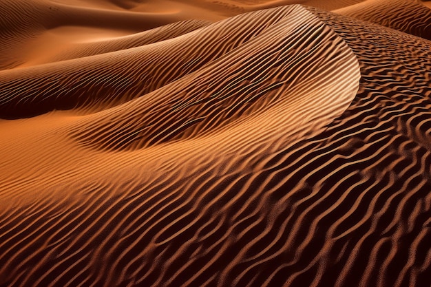 A desert landscape with a sand dune in the middle