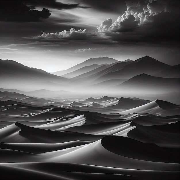 Photo desert monochrome