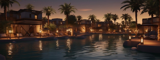 Desert Oasis Affordable Housing Initiatives Architectural Light Painting In