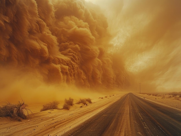 Photo desert road cloud