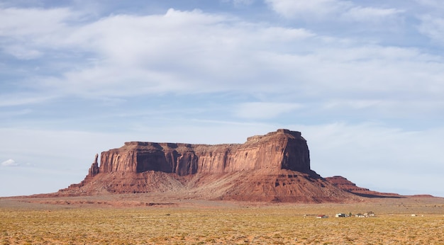 Desert rocky mountain american landscape sunny blue sky day