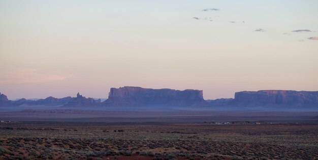 Desert rocky mountain american landscape sunset sky