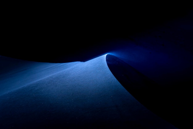 Desert sand dune landscape background at night Selective focus