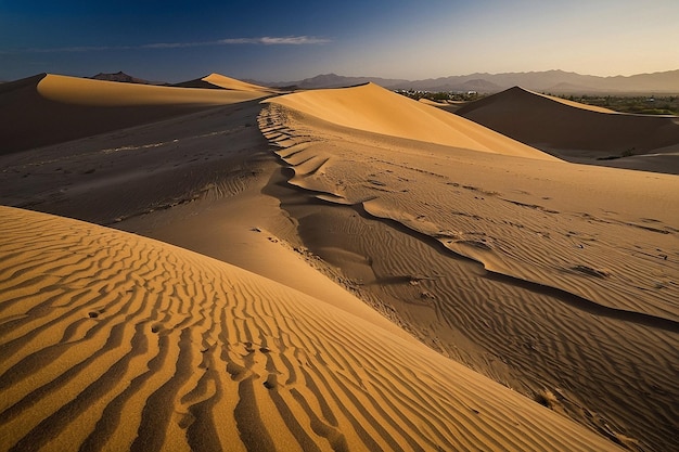 Desert sand dunes at Maspalomas Gran Canaria Canary Islands