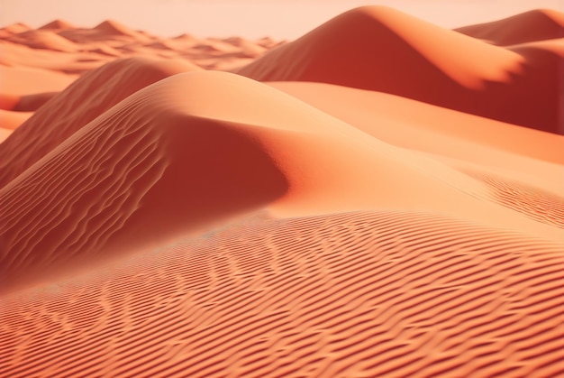 Desert sand landscape Atmospheric scenic imaginary view Clouds and sandstorm Generative AI