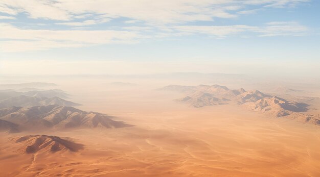 A desert seen from the air