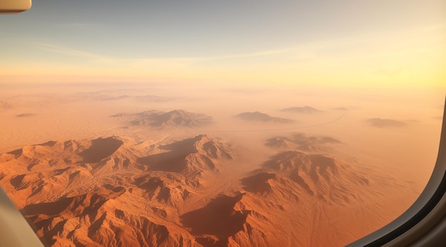 A desert seen from the air